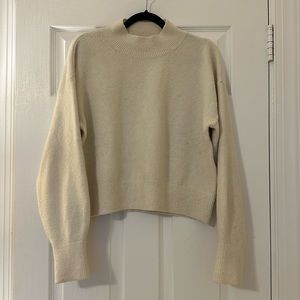 & other stories off-white mock neck sweater size M